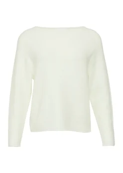 Damen s.Oliver Strickpullover mit U-Boot-Ausschnitt und Rollsaum