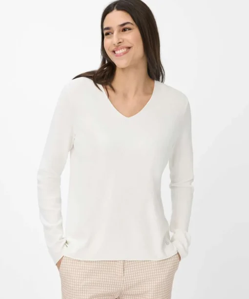 Damen Brax Strickpullover mit V-Ausschnitt