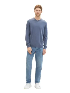 Herren Tom Tailor Strickpullover mit V-Ausschnitt