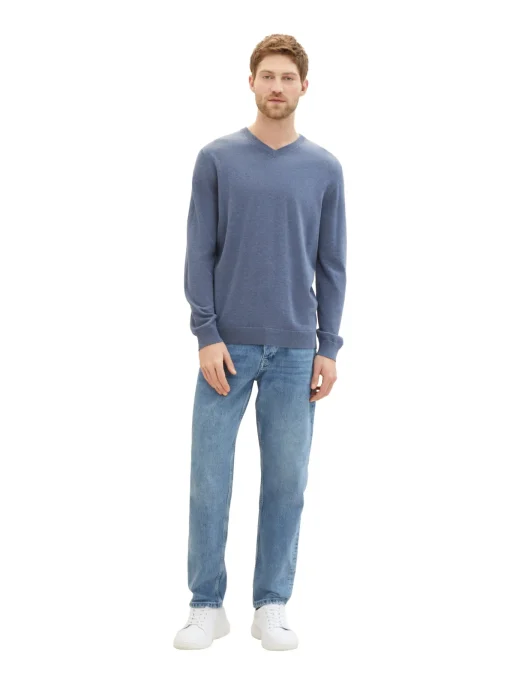 Herren Tom Tailor Strickpullover mit V-Ausschnitt