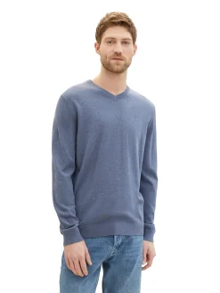 Herren Tom Tailor Strickpullover mit V-Ausschnitt