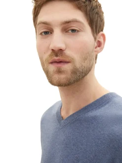 Herren Tom Tailor Strickpullover mit V-Ausschnitt