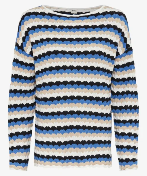 Damen Brax Strickpullover mit Zopfmuster