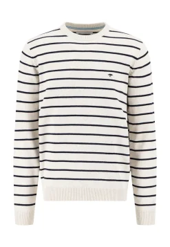 Herren Fynch-Hatton Strickpullover R-Neck Supersoft Striped