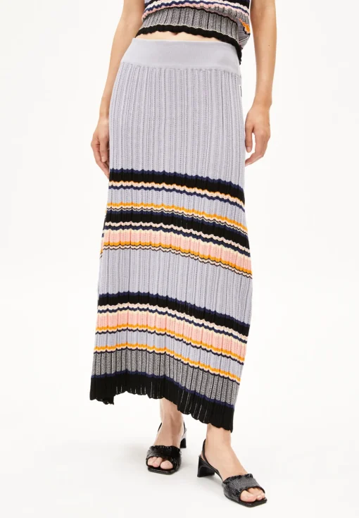 Damen armedangels Strickrock aus Bio-Baumwolle MINNAA STRIPES