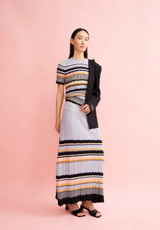Damen armedangels Strickrock aus Bio-Baumwolle MINNAA STRIPES