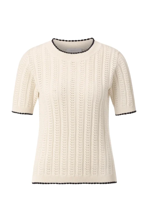 Damen Rich & Royal Strickshirt mit Kontrastkante