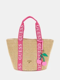 Kinder GUESS Stroh Shopping Tasche