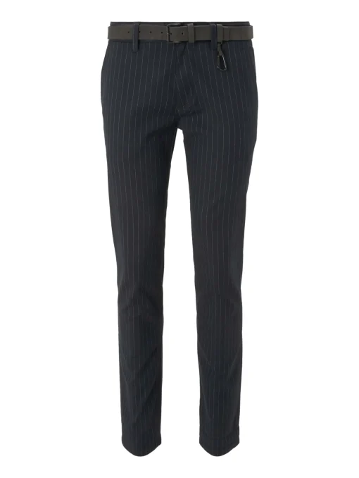 Herren Tom Tailor Denim Strukturierte Chinohose mit Gürtel