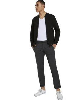 Herren Tom Tailor Denim Strukturierte Chinohose mit Gürtel