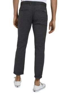 Herren Tom Tailor Denim Strukturierte Chinohose mit Gürtel