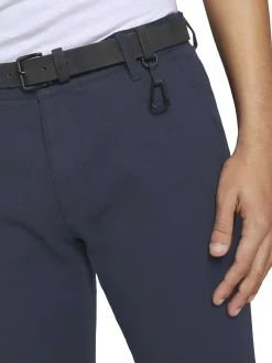 Herren Tom Tailor Denim Strukturierte Chinohose mit Gürtel