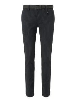 Herren Tom Tailor Denim Strukturierte Chinohose mit Gürtel