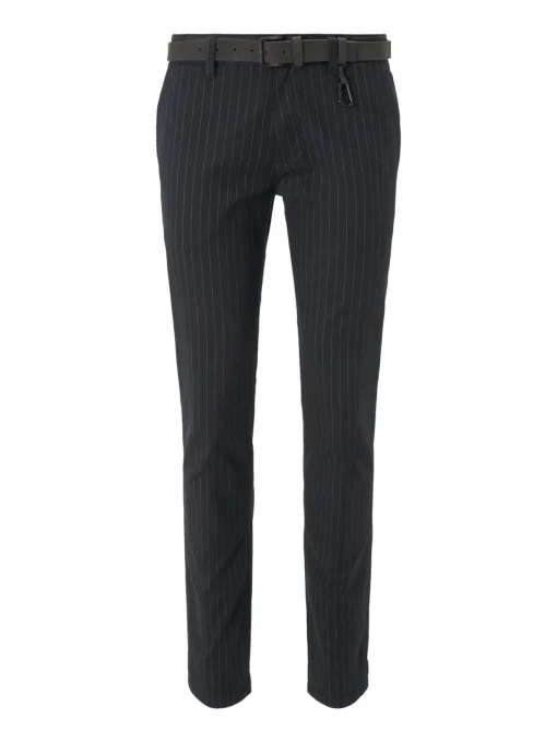Herren Tom Tailor Denim Strukturierte Chinohose mit Gürtel