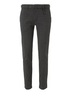 Herren Tom Tailor Denim Strukturierte Chinohose mit Gürtel