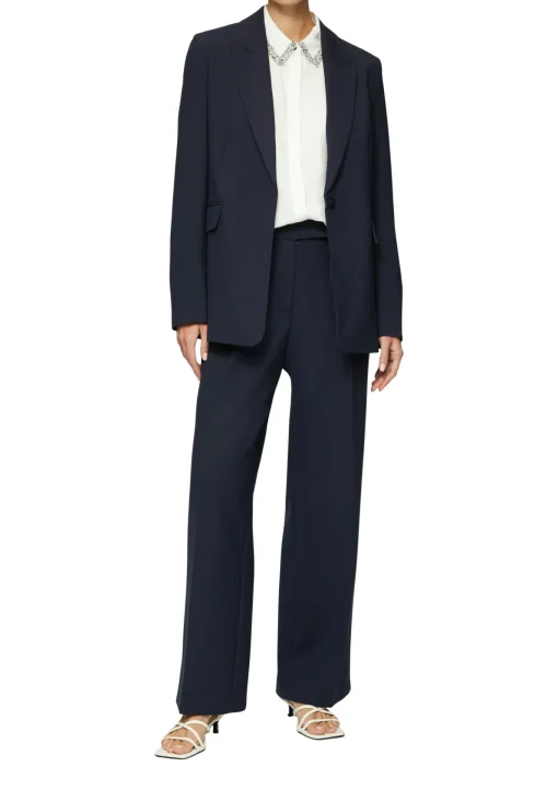 Damen s.Oliver BLACK LABEL Strukturierte Hemdbluse aus Viskosemix mit dekorativen Details