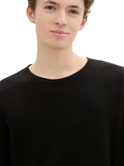 Herren Tom Tailor Denim Strukturierter Pullover