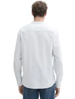 Herren Tom Tailor Denim Strukturiertes Hemd mit Brusttasche