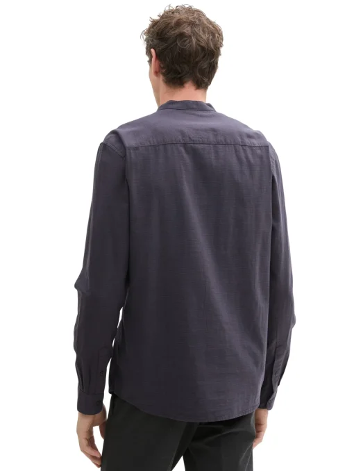 Herren Tom Tailor Denim Strukturiertes Hemd mit Brusttasche