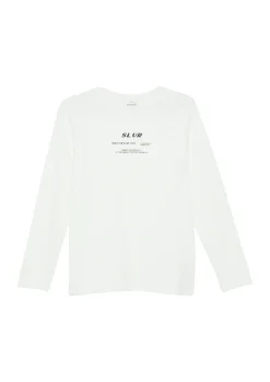 Kinder s.Oliver Strukturiertes Langarmshirt mit Frontprint