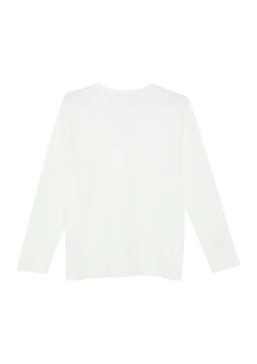 Kinder s.Oliver Strukturiertes Langarmshirt mit Frontprint