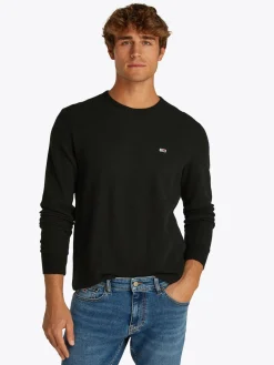 Herren Tommy Jeans Strukturiertes Langarmshirt