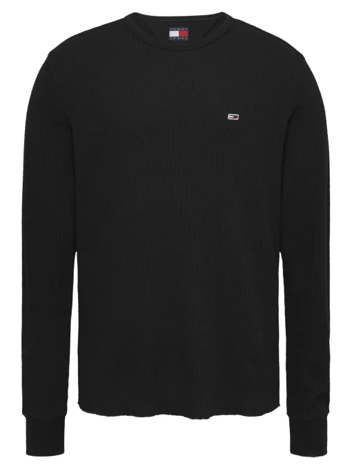 Herren Tommy Jeans Strukturiertes Langarmshirt