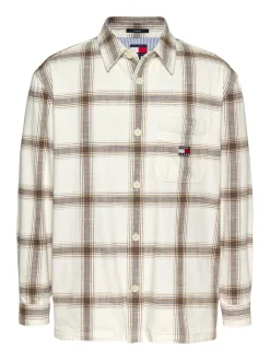 Herren Tommy Jeans Strukturiertes Overshirt mit Karomuster
