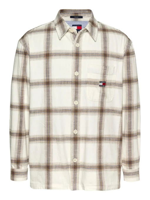 Herren Tommy Jeans Strukturiertes Overshirt mit Karomuster