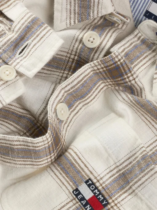 Herren Tommy Jeans Strukturiertes Overshirt mit Karomuster