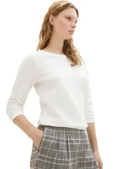 Damen Tom Tailor Denim Strukturiertes Sweatshirt
