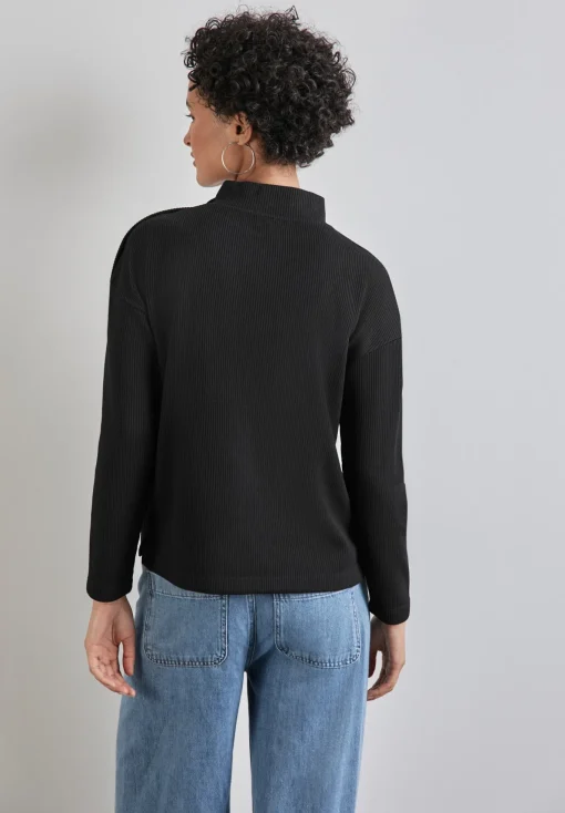 Damen Street One Strukturshirt mit Knöpfen
