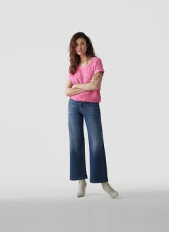 Damen Lecomte Stylisches T-Shirt mit Textur