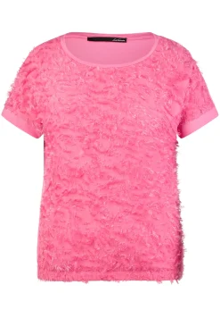 Damen Lecomte Stylisches T-Shirt mit Textur