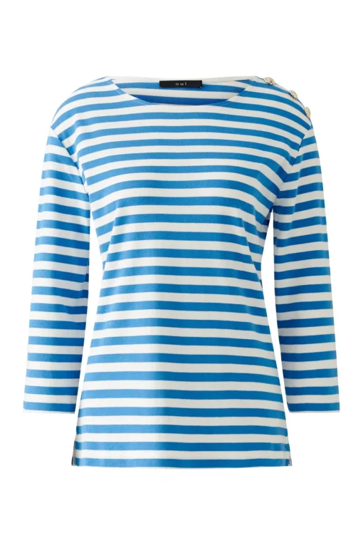 Damen Oui SUNALA T-Shirt reine Baumwolle