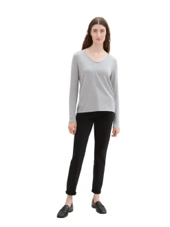 Damen Tom Tailor Sweater mit V-Ausschnitt
