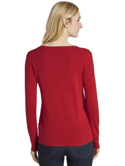 Damen Tom Tailor Sweater mit V-Ausschnitt