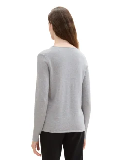 Damen Tom Tailor Sweater mit V-Ausschnitt