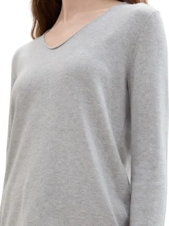 Damen Tom Tailor Sweater mit V-Ausschnitt