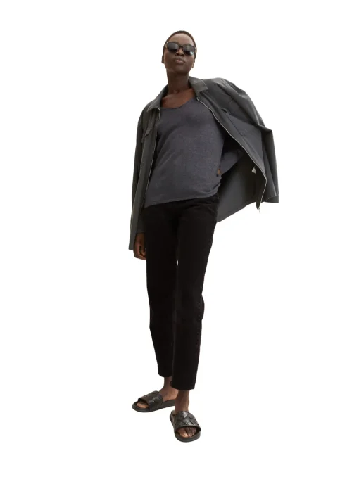Damen Tom Tailor Sweater mit V-Ausschnitt