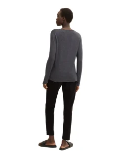Damen Tom Tailor Sweater mit V-Ausschnitt