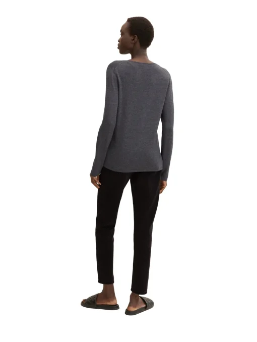 Damen Tom Tailor Sweater mit V-Ausschnitt