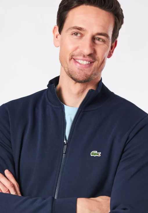 Herren Lacoste Sweatjacke aus aufgerautem Fleece