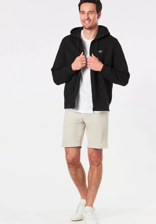 Herren Lacoste Sweatjacke mit Kängurutasche aus Fleece
