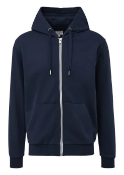 Herren QS Sweatjacke mit Rippsaum