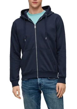 Herren QS Sweatjacke mit Rippsaum