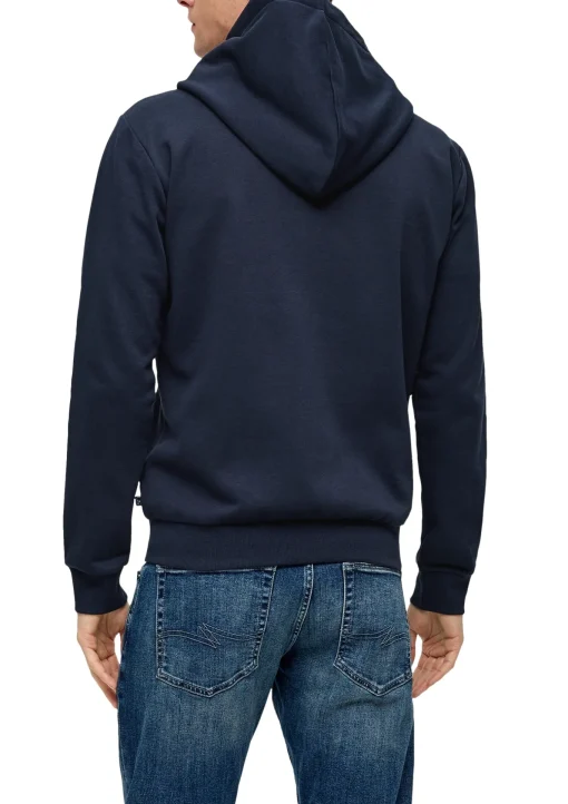 Herren QS Sweatjacke mit Rippsaum