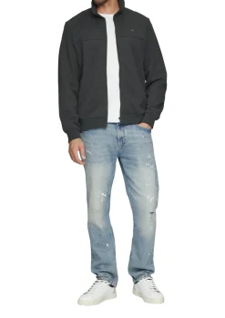 Herren s.Oliver Sweatjacke mit Stehkragen und Logo-Detail