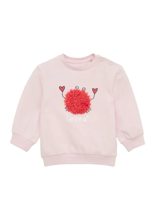 Kinder s.Oliver Sweatshirt aus Baumwollmix mit Chiffon-Applikation