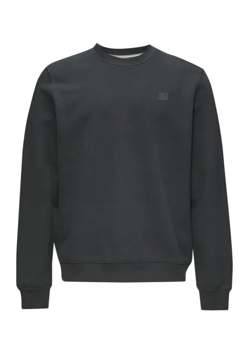 Herren s.Oliver Sweatshirt aus Baumwollmix mit Logo-Detail